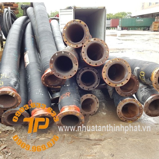 ỐNG CAO SU BƠM HÚT CÁT 2 ĐẦU MẶT BÍCH