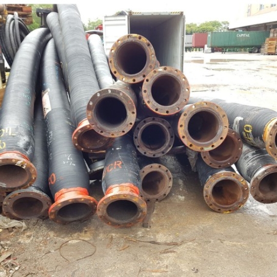 ỐNG CAO SU BƠM HÚT CÁT 2 ĐẦU MẶT BÍCH