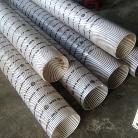 ỐNG GÂN NHỰA TRẮNG D200 CÂY 5M