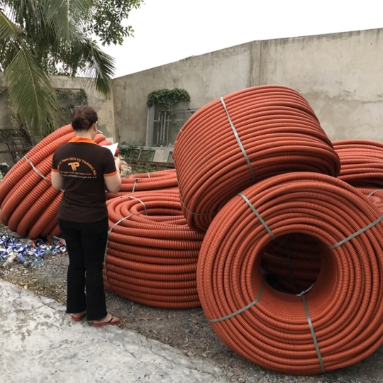 ỐNG NHỰA GÂN XOẮN HDPE CAM (ỐNG OSPEN)